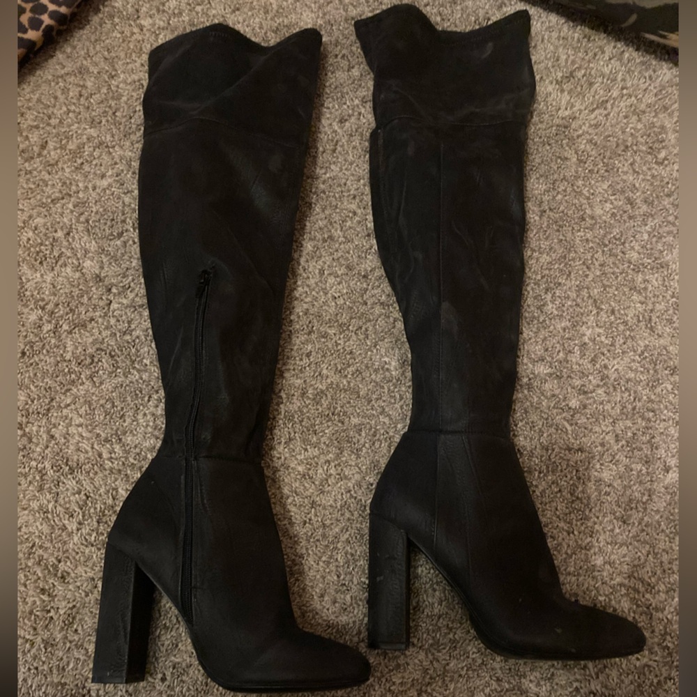 Rhonda thigh high Black Women's Boots